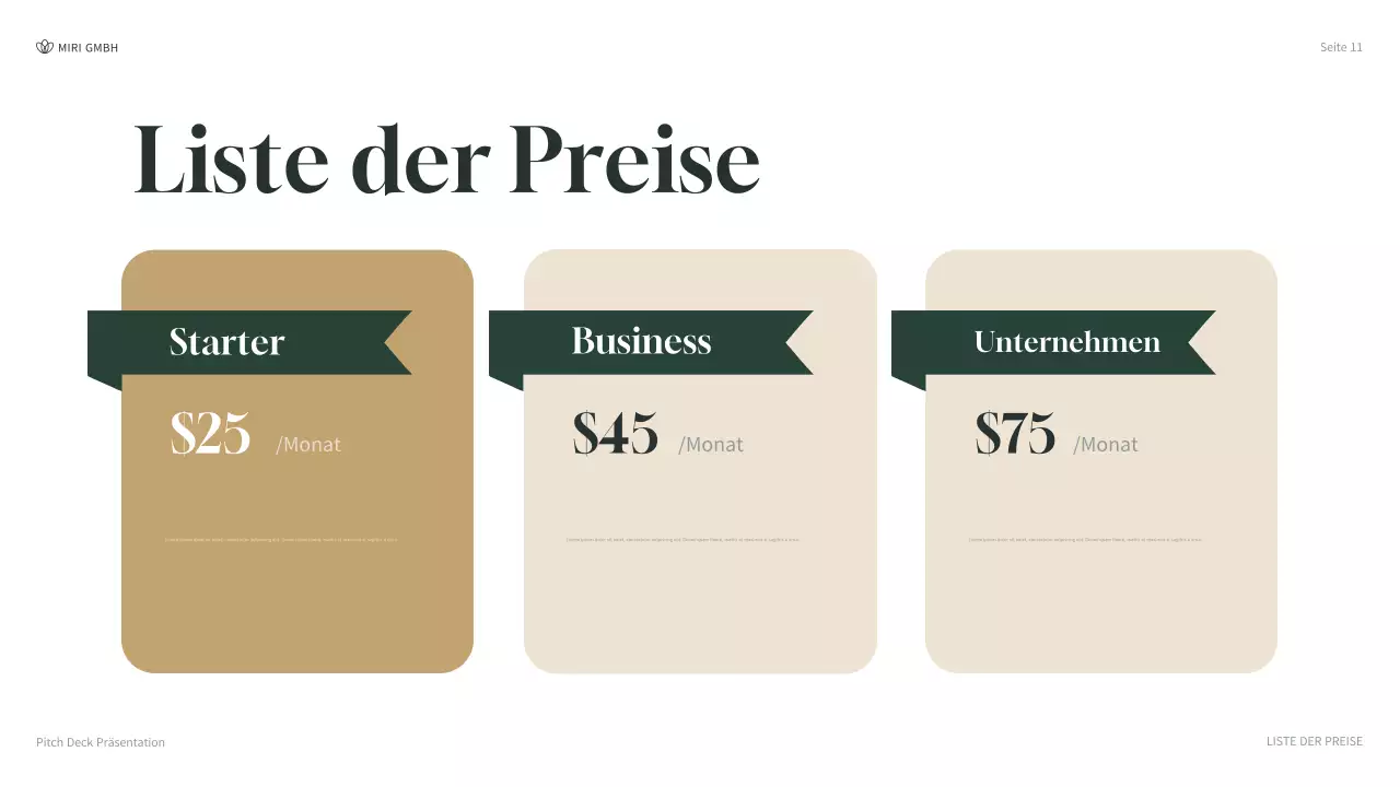 grüne moderne Geschäftspräsentation