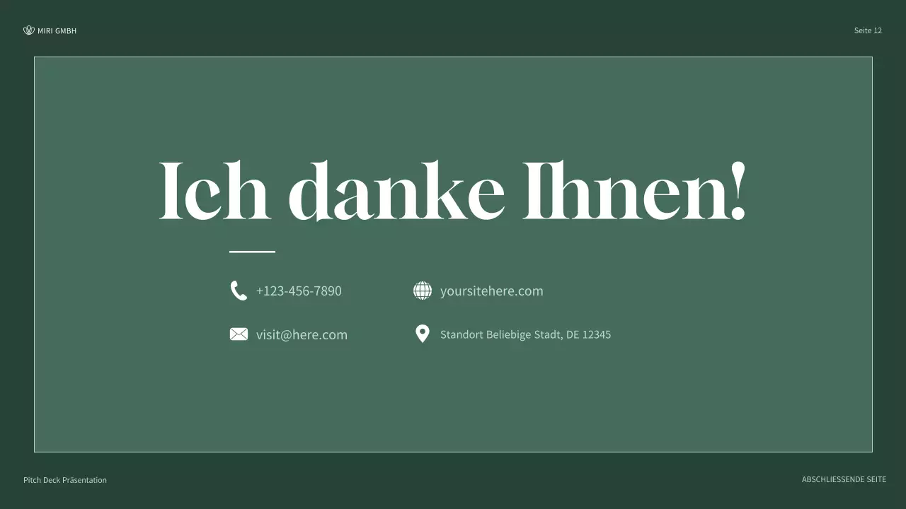 grüne moderne Geschäftspräsentation