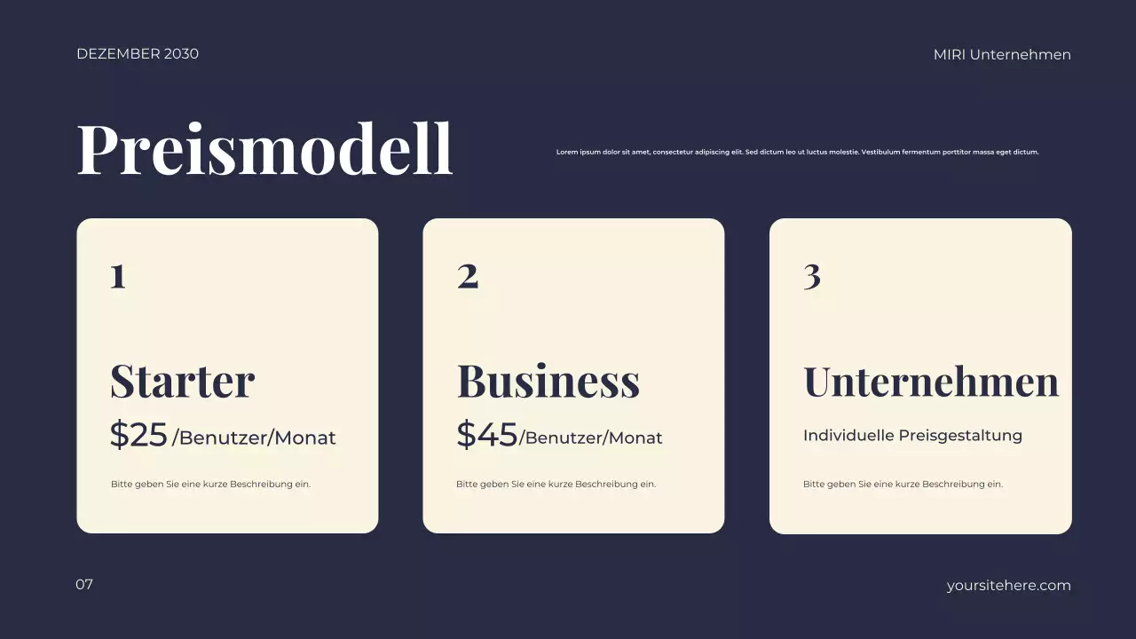 marine modern business plan