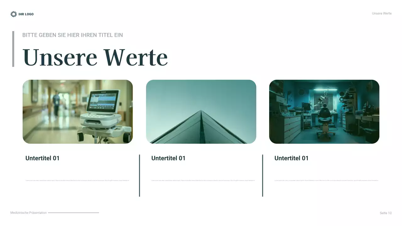 teal professional healthcare präsentation