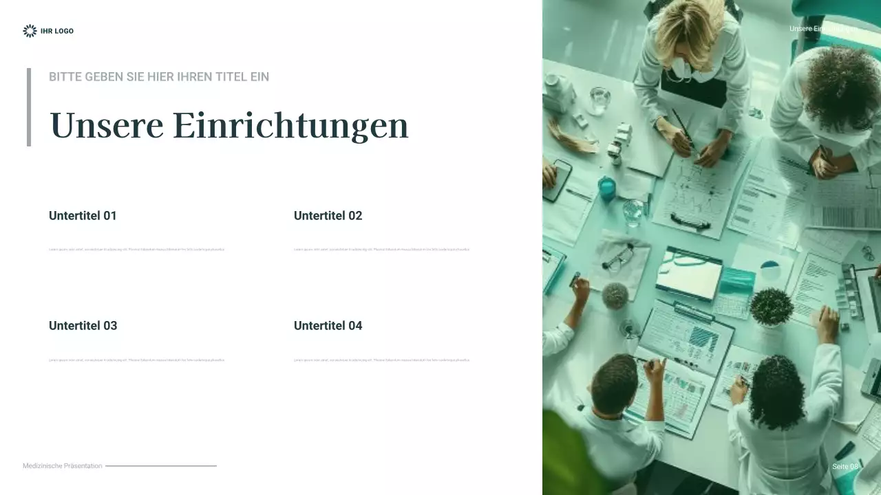 teal professional healthcare präsentation