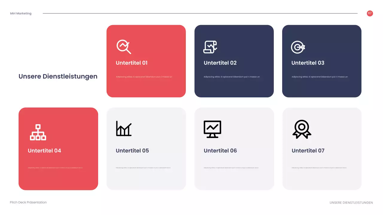rote geometrische Geschäftspräsentation