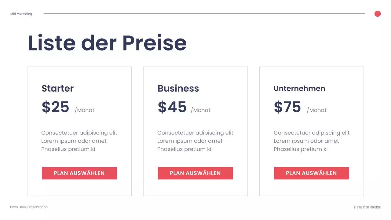rote geometrische Geschäftspräsentation