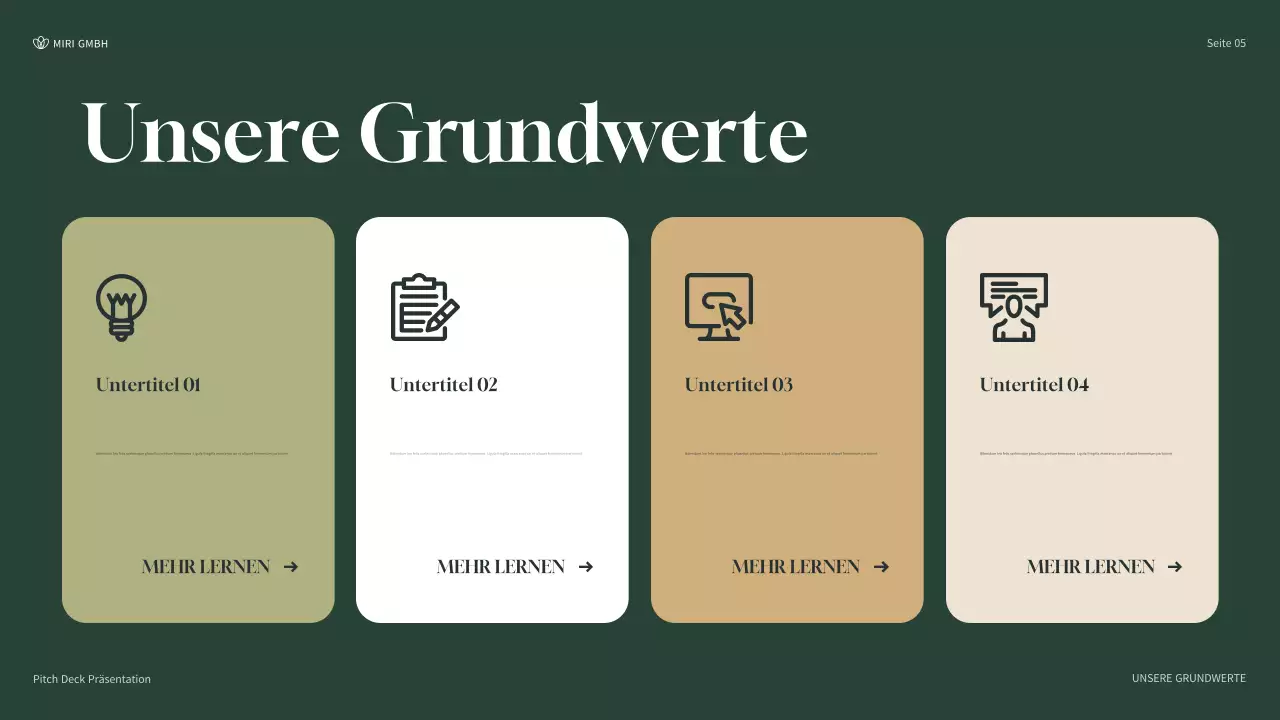 grüne moderne Geschäftspräsentation