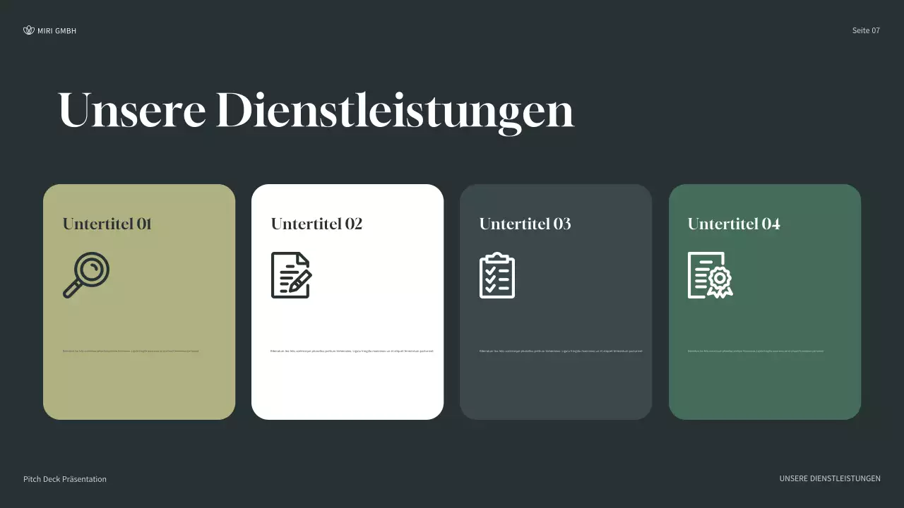 grüne moderne Geschäftspräsentation
