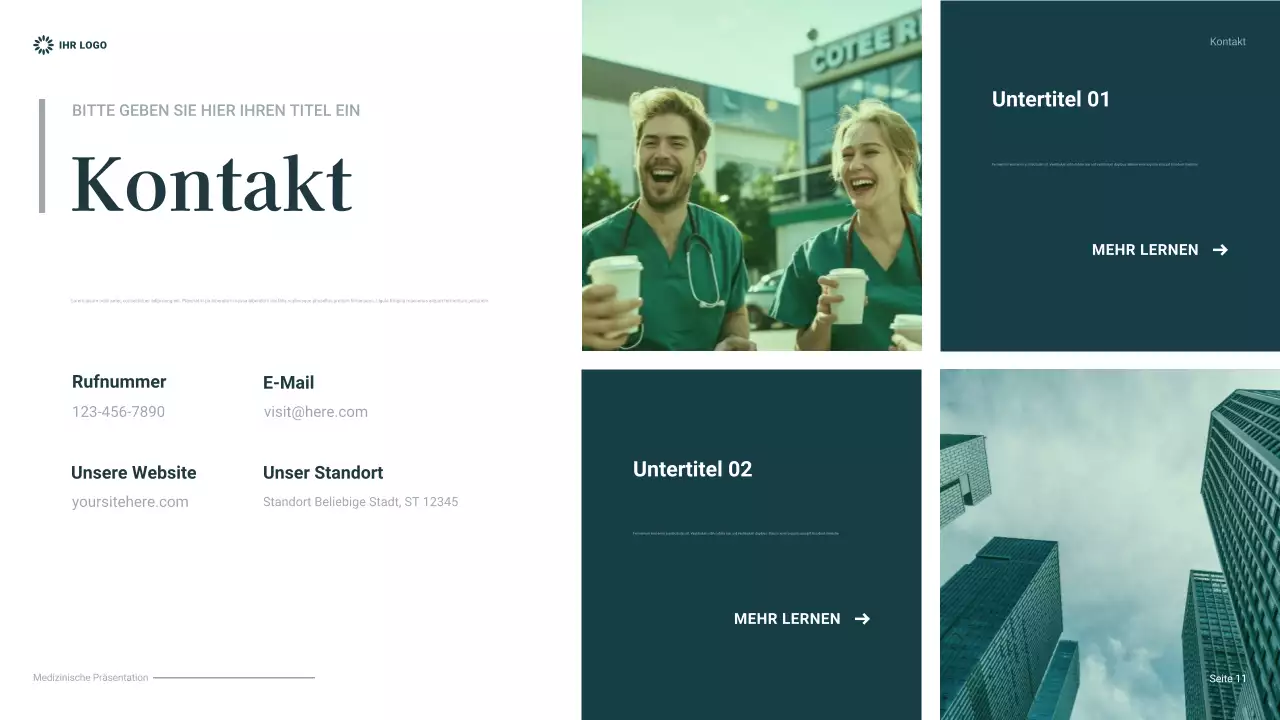 teal professional healthcare präsentation