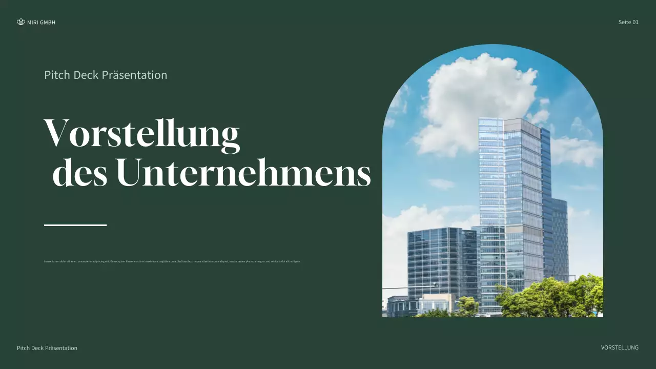 grüne moderne Geschäftspräsentation