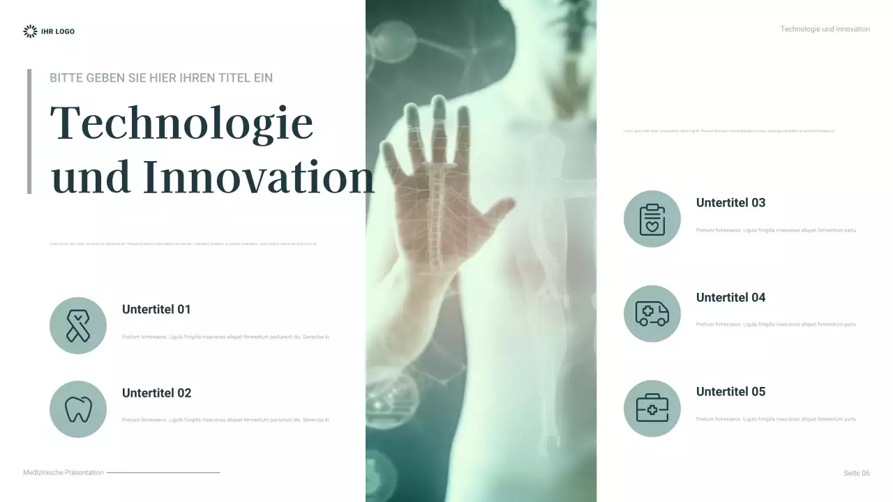 teal professional healthcare präsentation