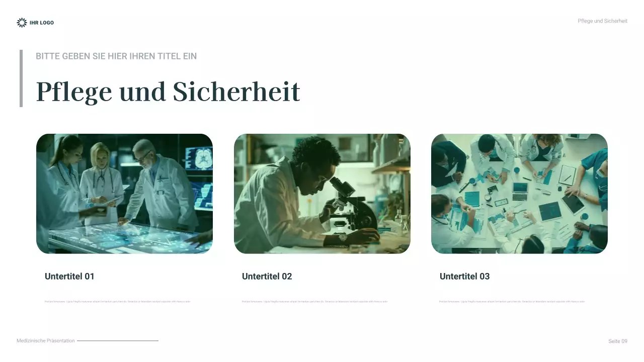 teal professional healthcare präsentation