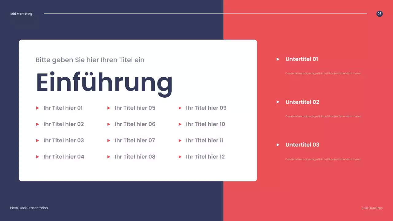 rote geometrische Geschäftspräsentation