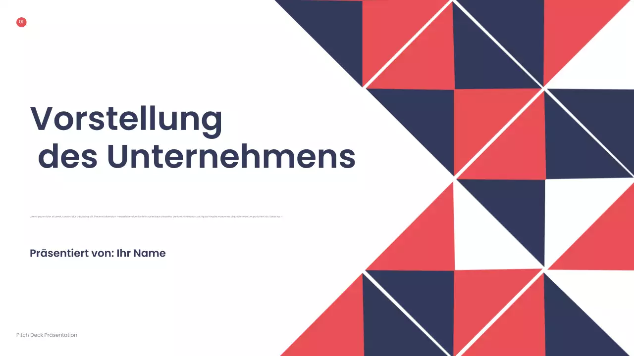 rote geometrische Geschäftspräsentation