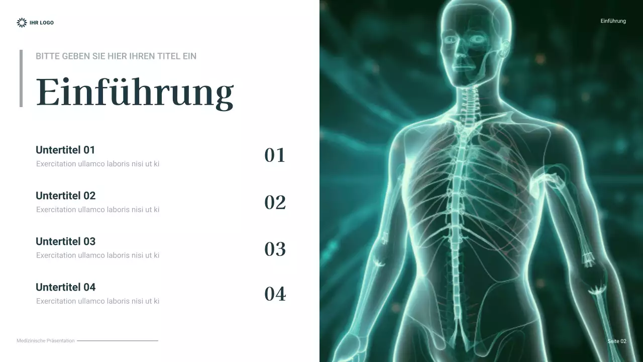 teal professional healthcare präsentation