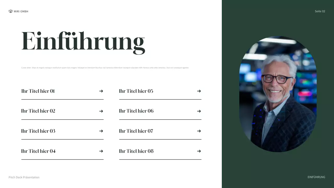 grüne moderne Geschäftspräsentation