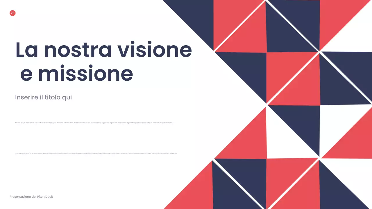 presentazione aziendale geometrica rossa
