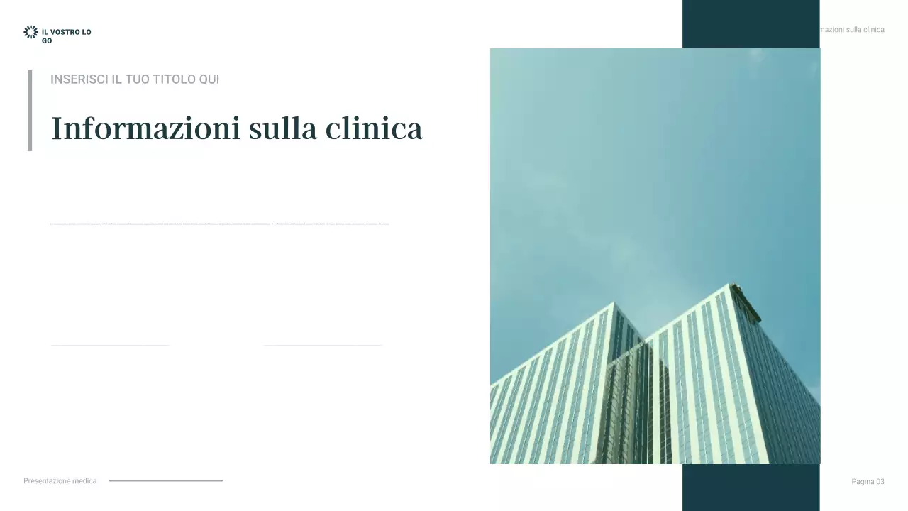 presentazione professionale sanitaria teal
