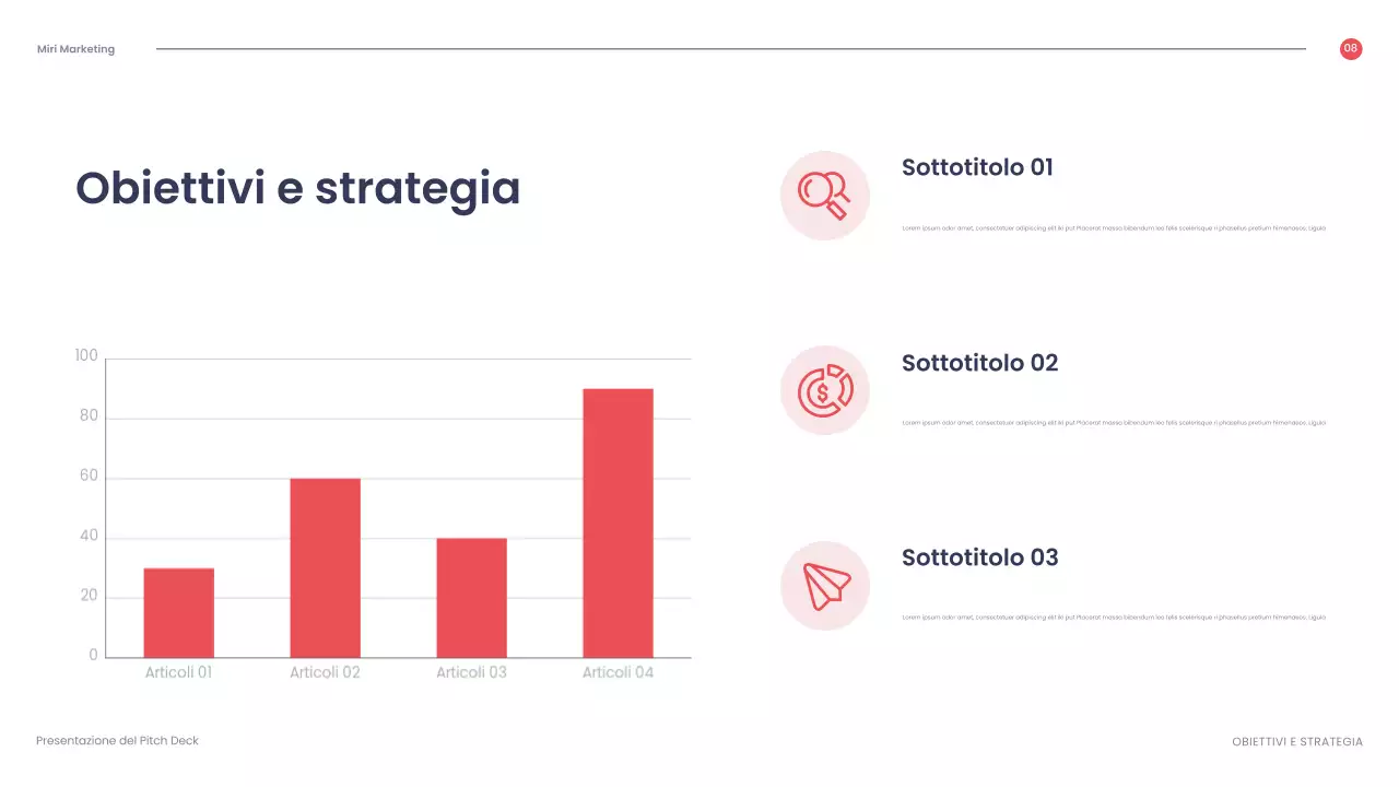 presentazione aziendale geometrica rossa