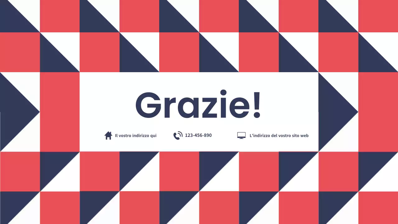 presentazione aziendale geometrica rossa