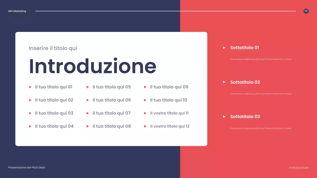presentazione aziendale geometrica rossa