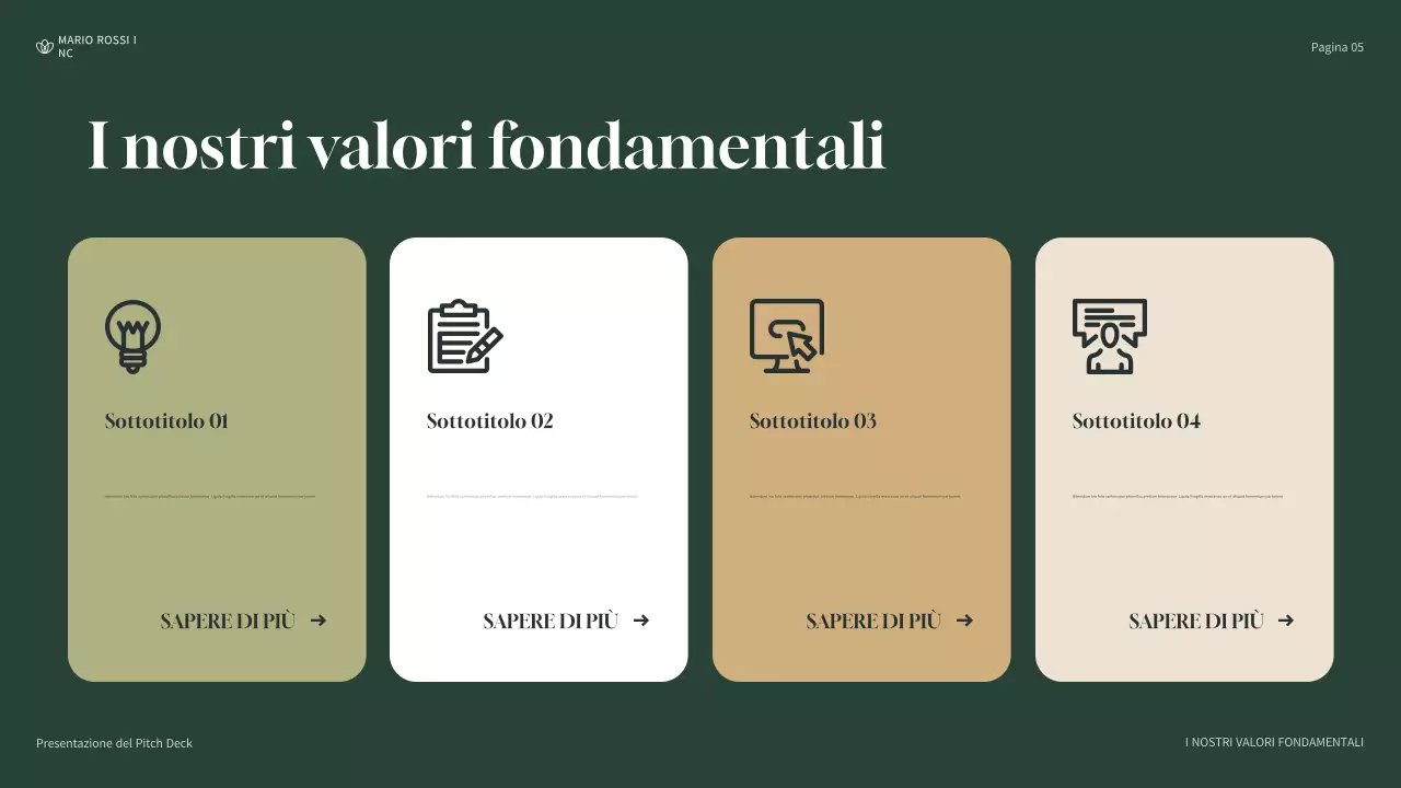 presentazione aziendale moderna e verde