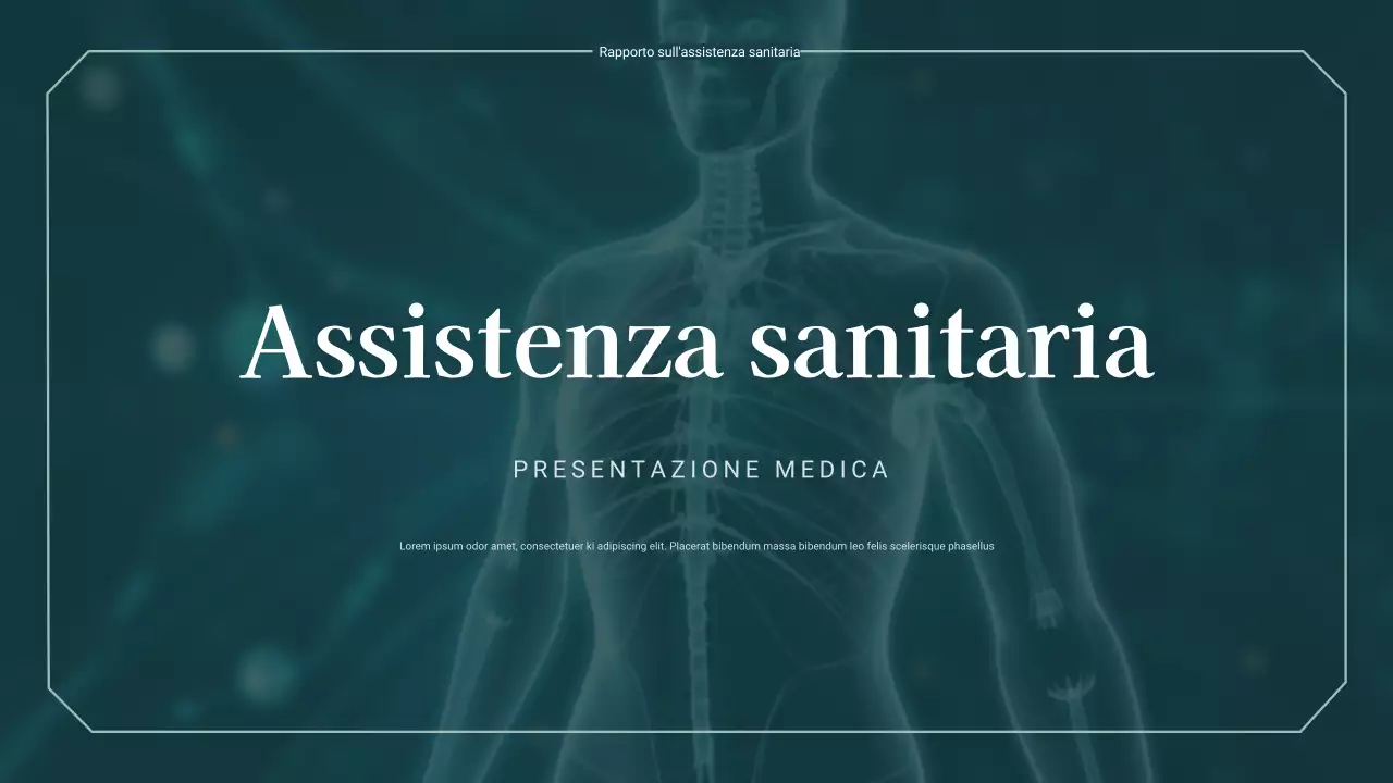 presentazione professionale sanitaria teal
