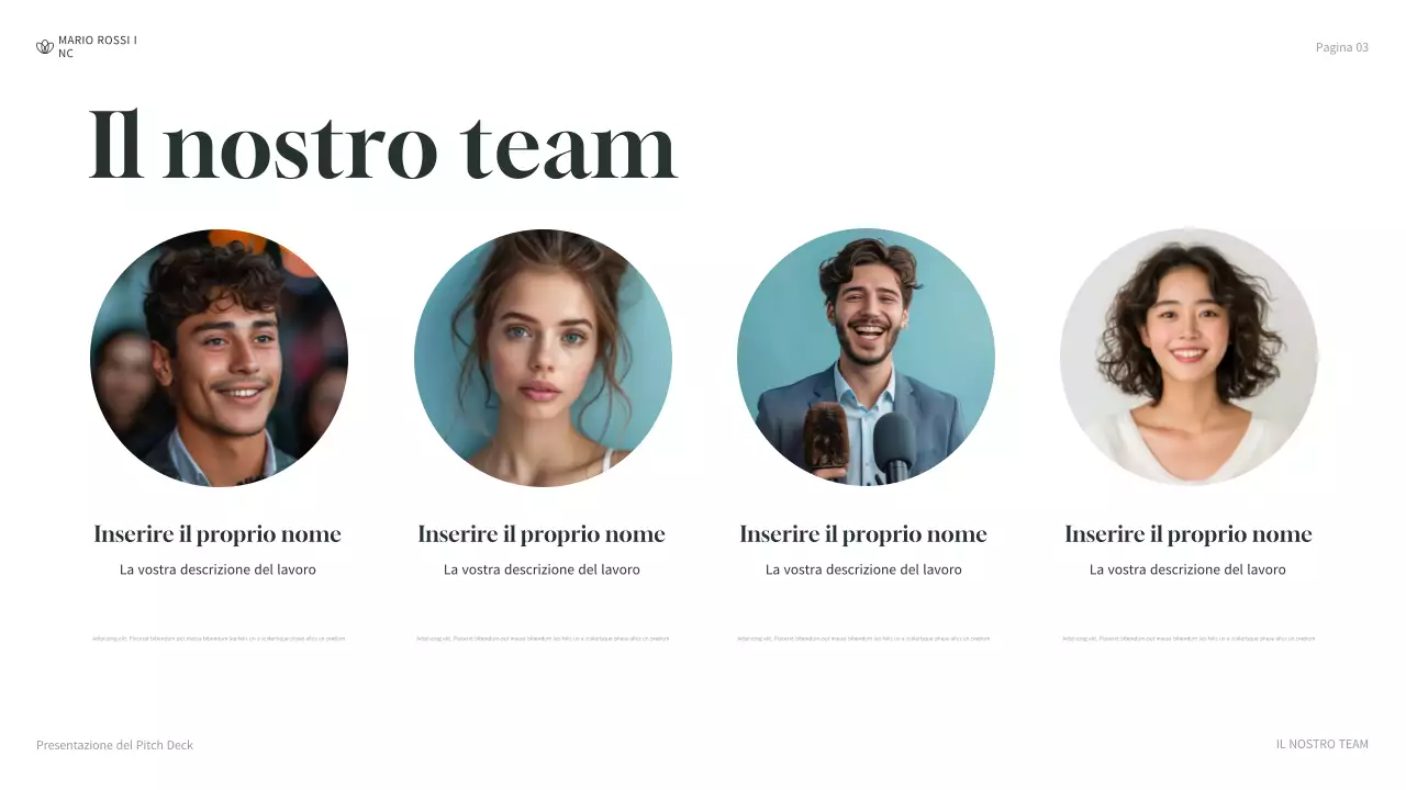 presentazione aziendale moderna e verde