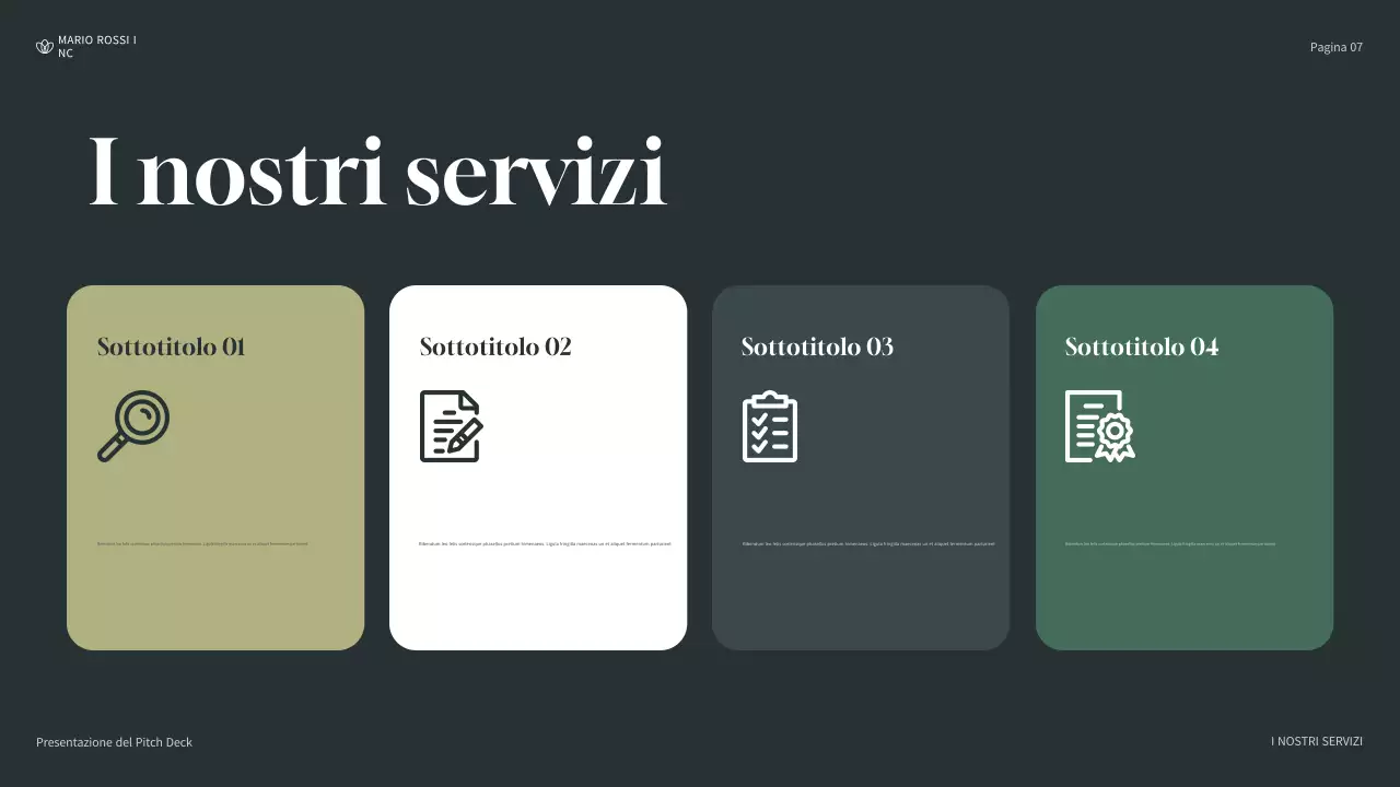 presentazione aziendale moderna e verde