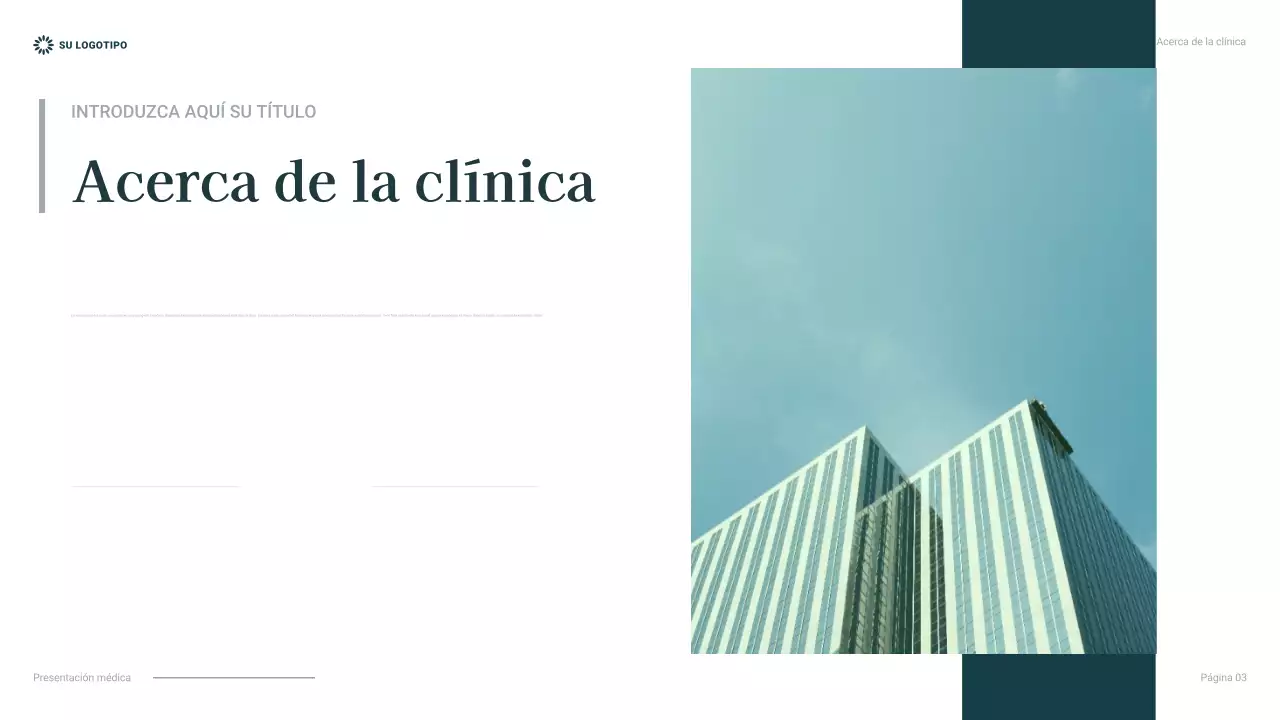 presentación de la atención sanitaria profesional teal