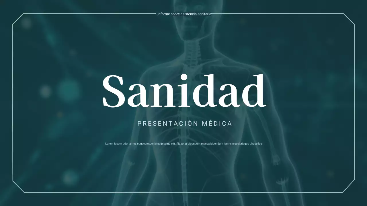 presentación de la atención sanitaria profesional teal