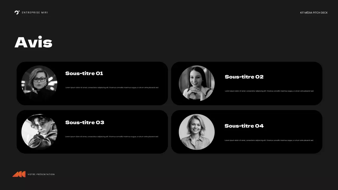 orange bold media presentation