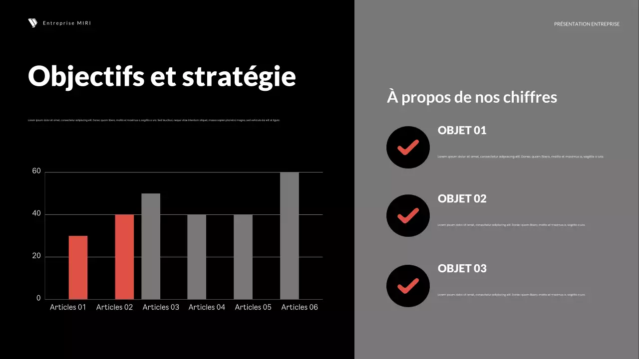 le discours d'entreprise moderne et rouge