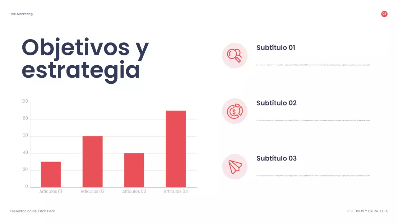 presentación empresarial geométrica roja