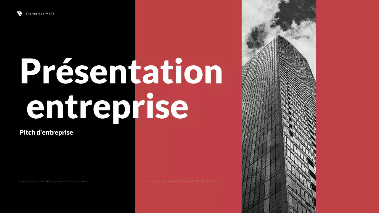 le discours d'entreprise moderne et rouge