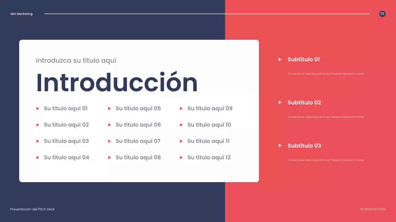 presentación empresarial geométrica roja