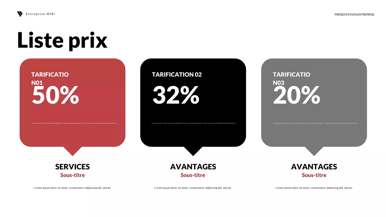 le discours d'entreprise moderne et rouge