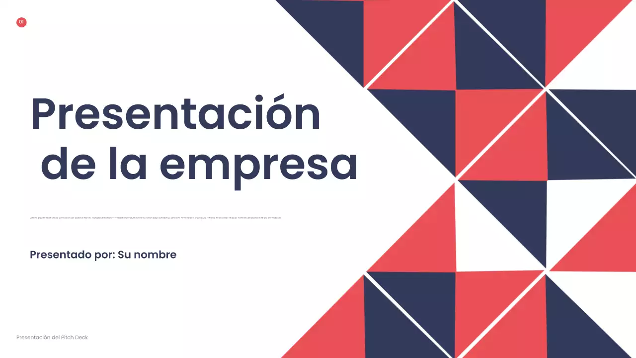 presentación empresarial geométrica roja
