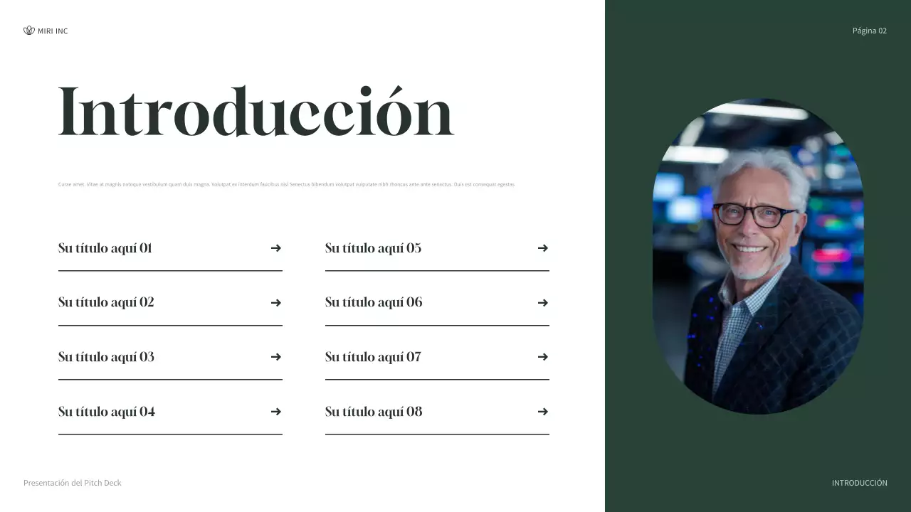 presentación de empresa moderna y ecológica