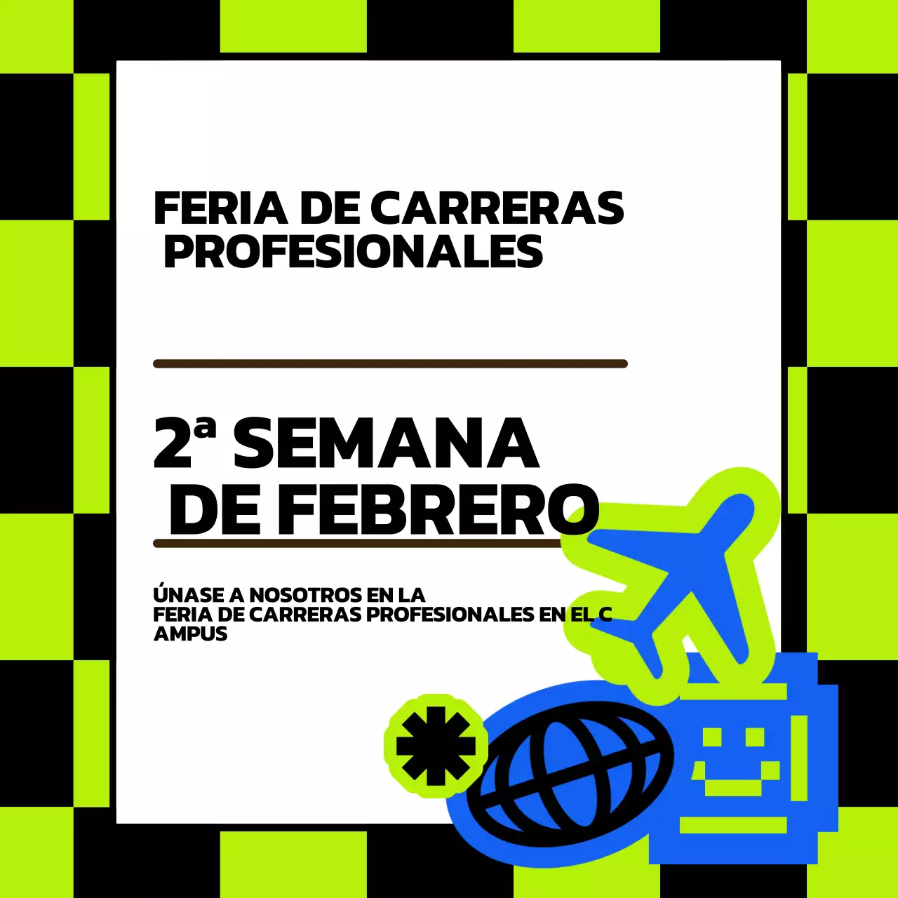 Anuncio de la Feria de Empleo del Neo Brutalismo