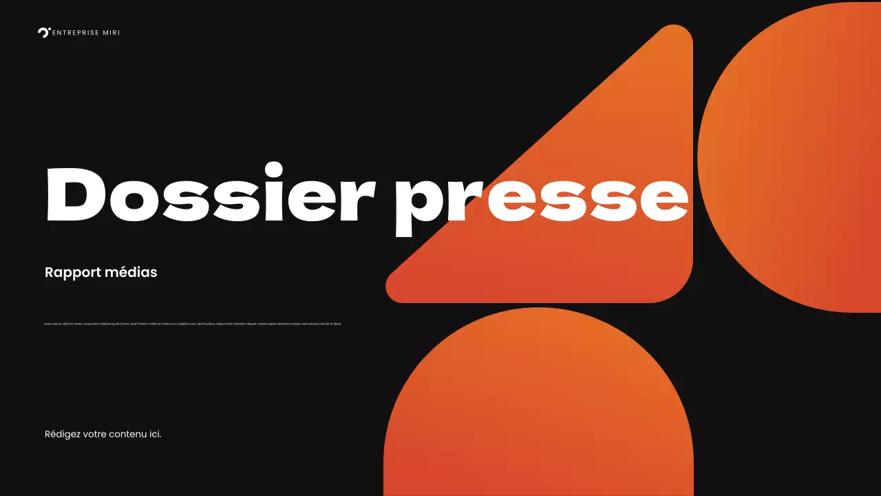 orange bold media presentation