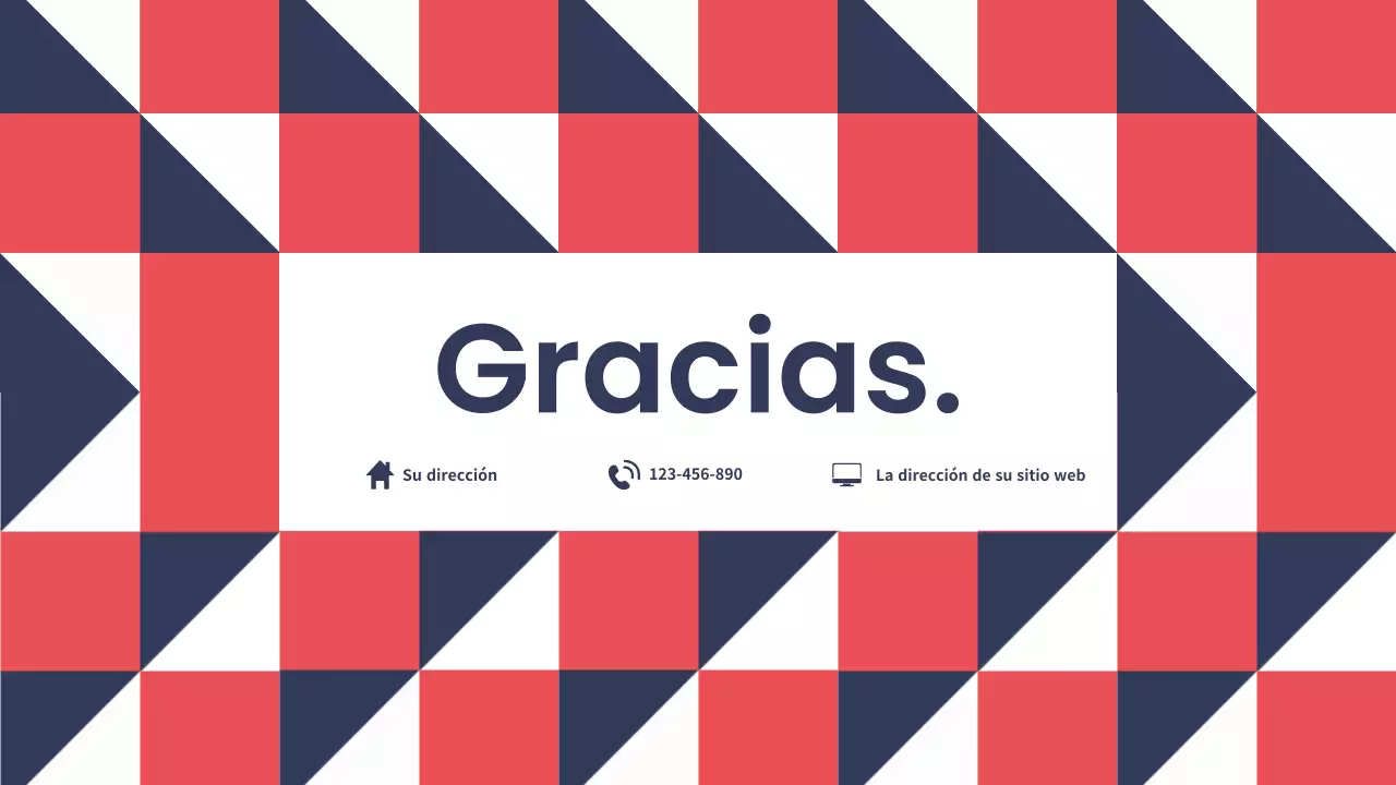 presentación empresarial geométrica roja