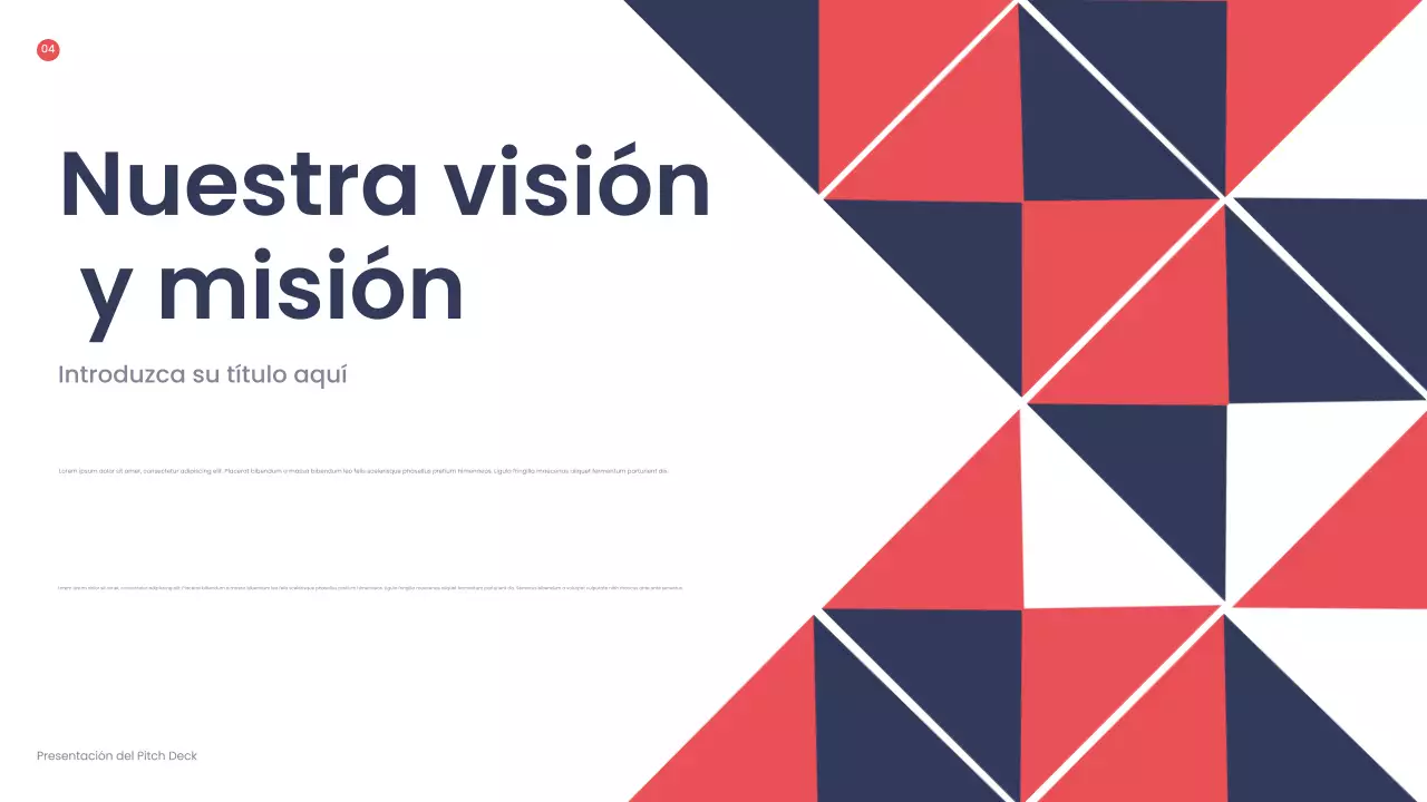 presentación empresarial geométrica roja