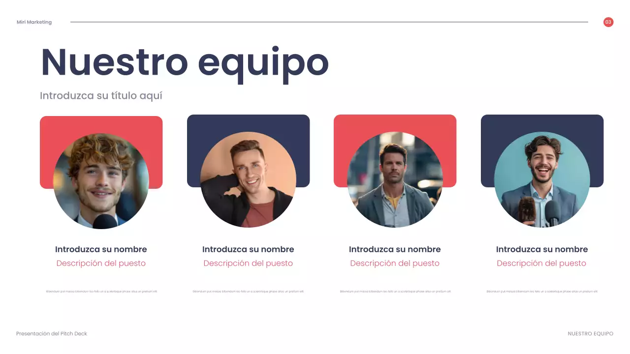 presentación empresarial geométrica roja