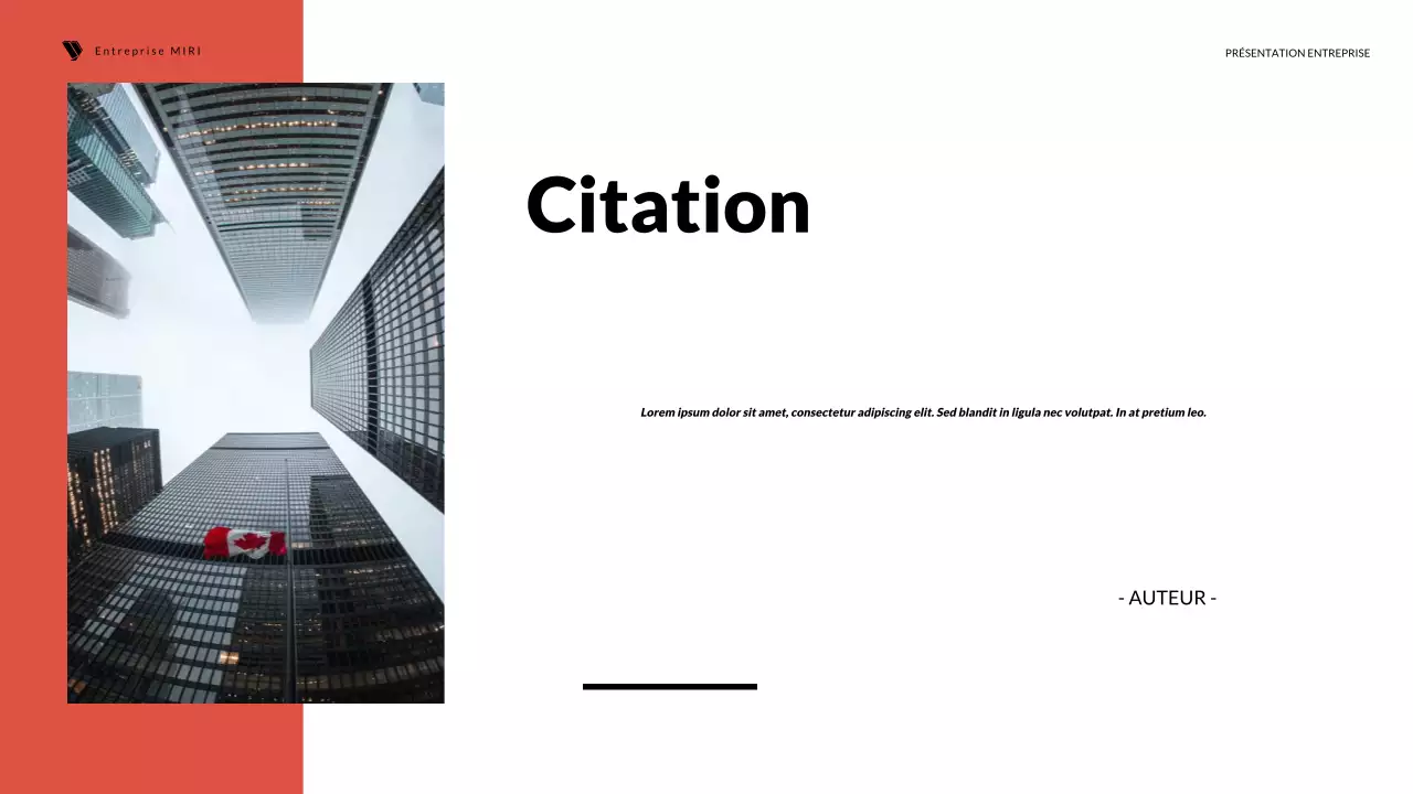 le discours d'entreprise moderne et rouge