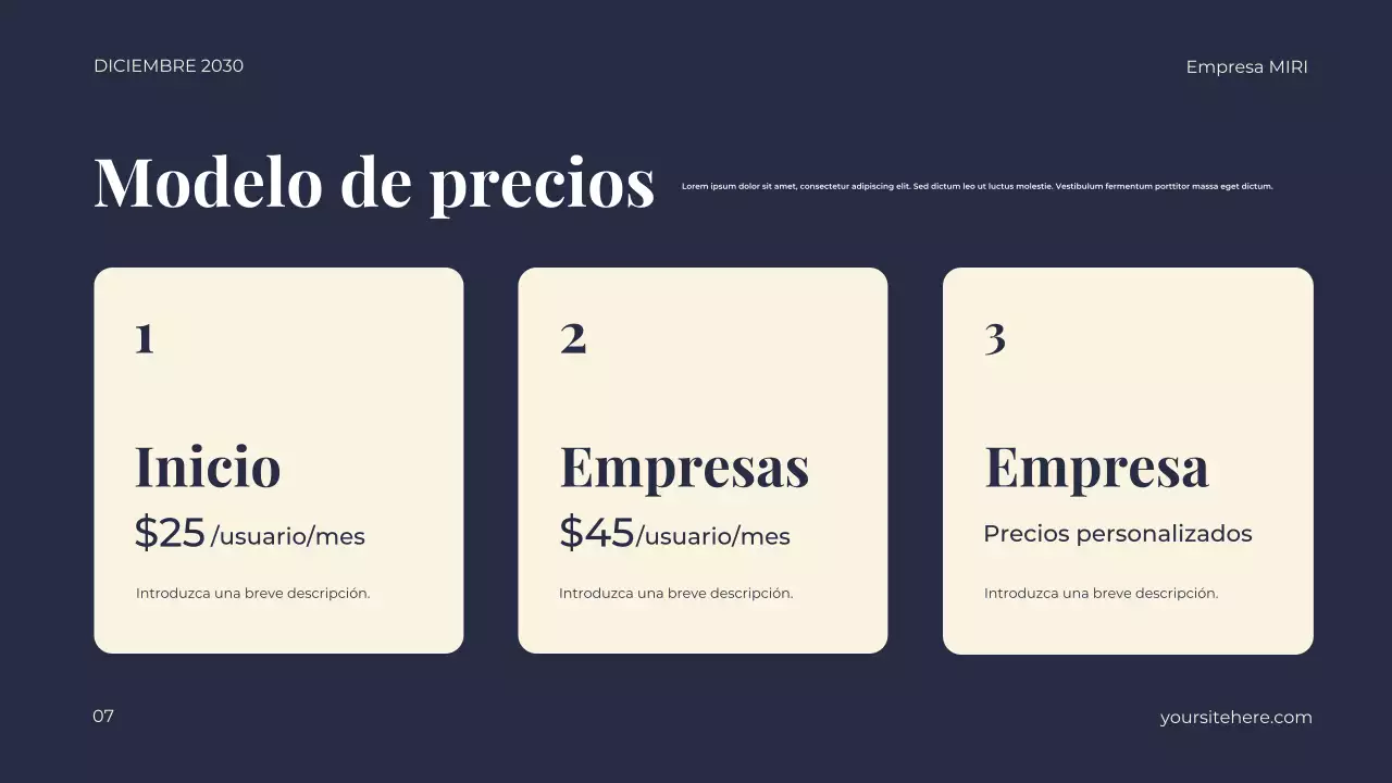 plan de empresa de la marina moderna