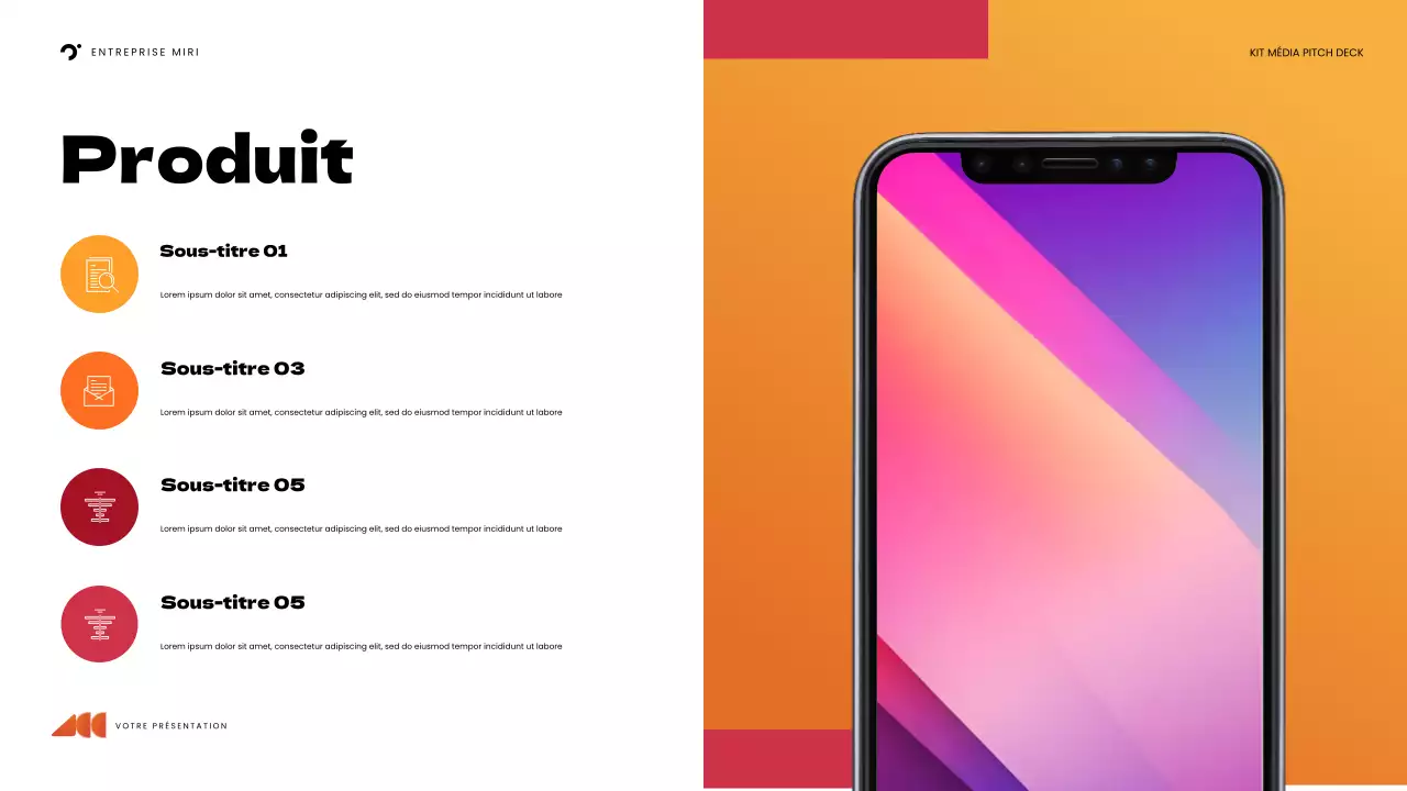 orange bold media presentation