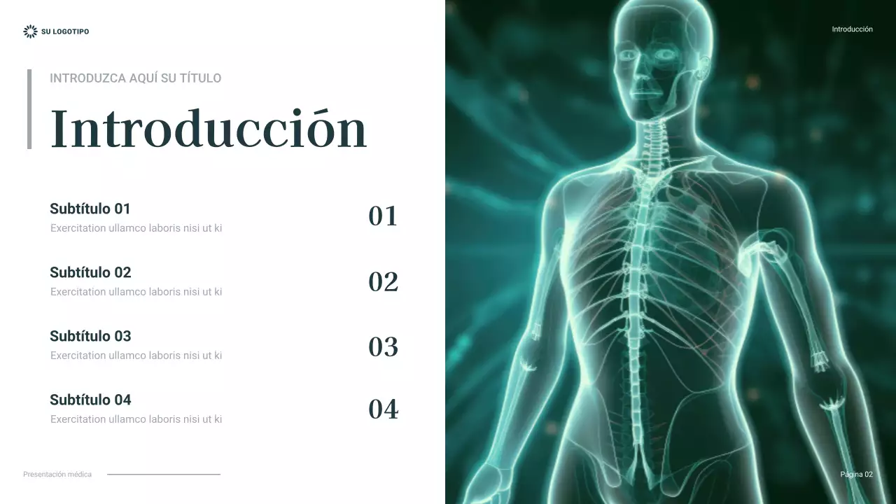 presentación de la atención sanitaria profesional teal