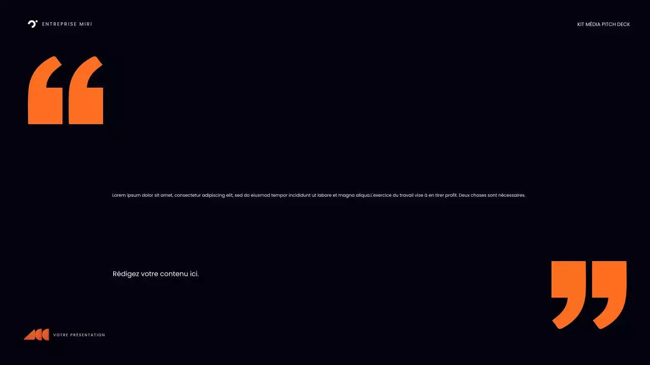 orange bold media presentation