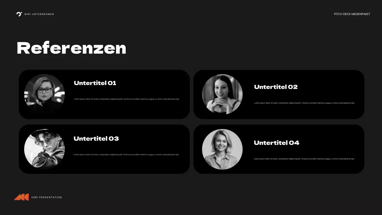 orange bold media presentation