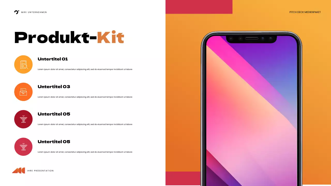 orange bold media presentation