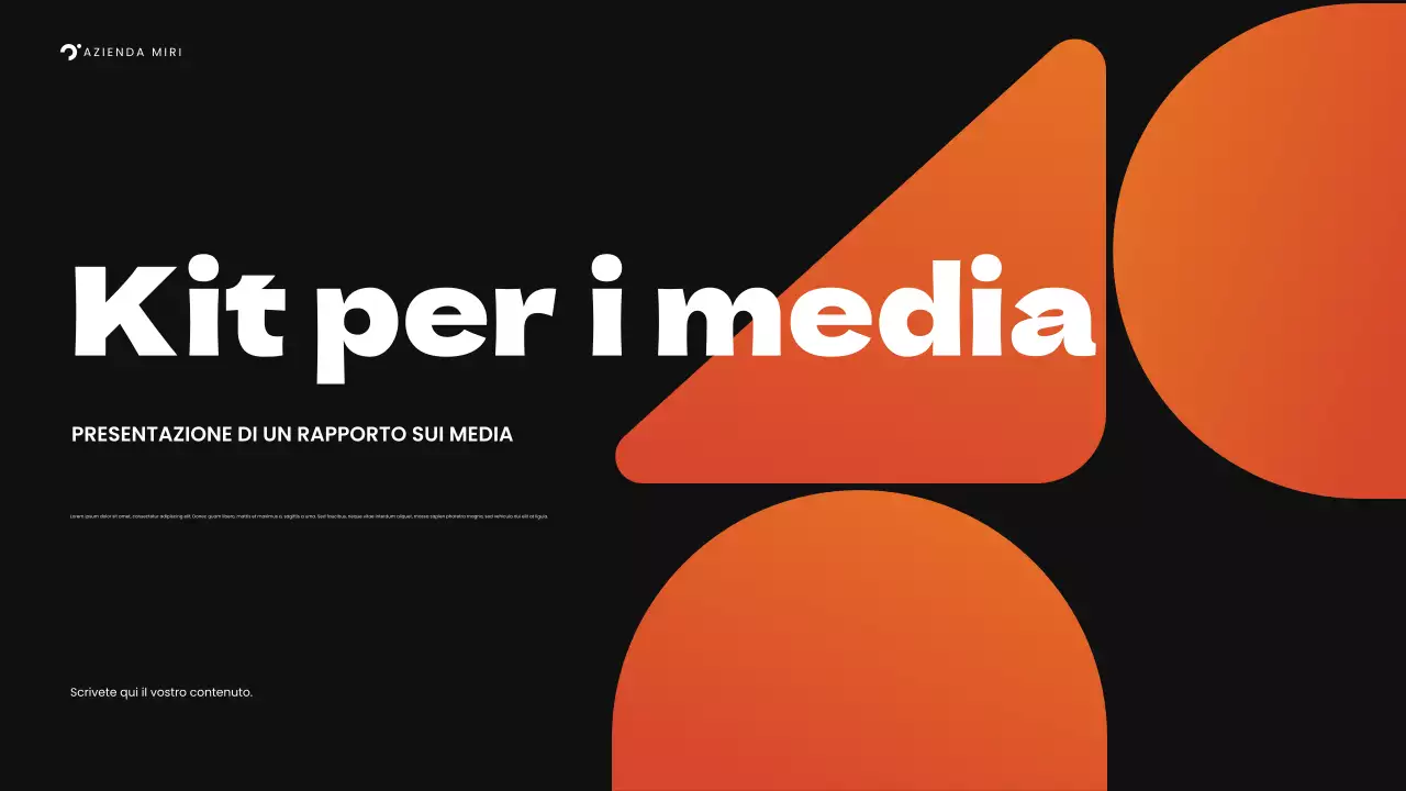 presentazione dei media in grassetto arancione