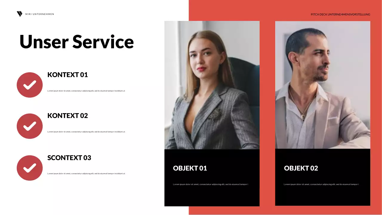 red modern business pitch